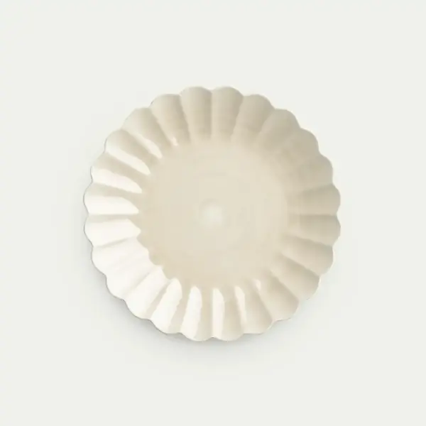 Oyster plate 28cm, sand
