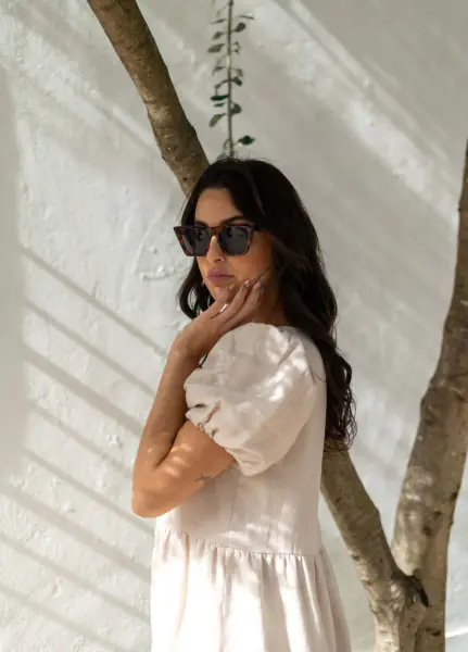 Astrid dress, sandshell