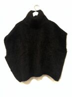 Sleeveless turtleneck sweater, black
