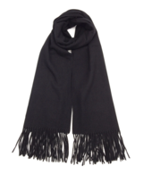 Scarf blended with cashmere, black