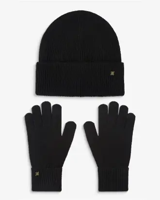 Anicet beanie & gloves, noir