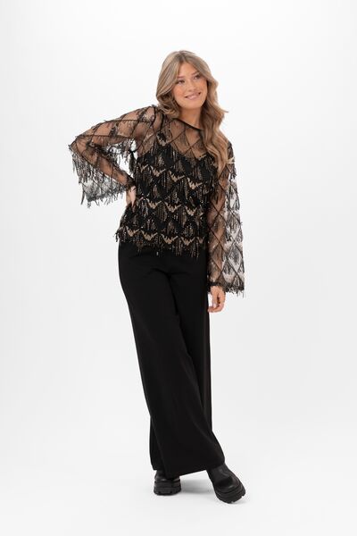 Renée blouse, black/gold