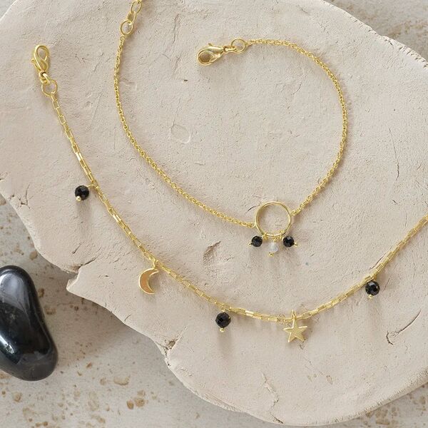 Charmed black onyx bracelet