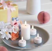 Led tealight with battery, white