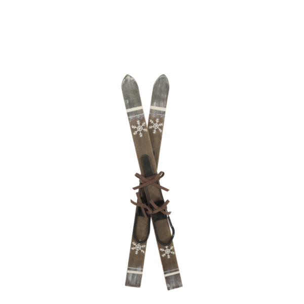 Vintage skis for deco, antique mocca