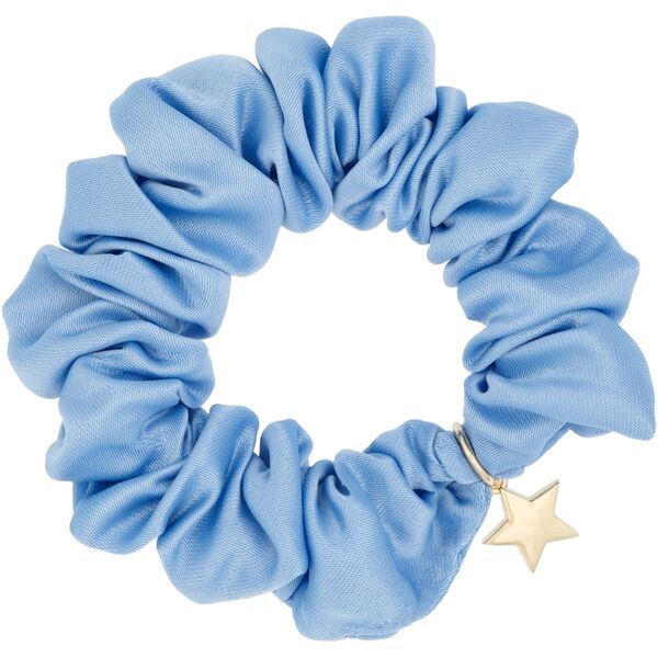 Satin scrunchie, ibiza blue