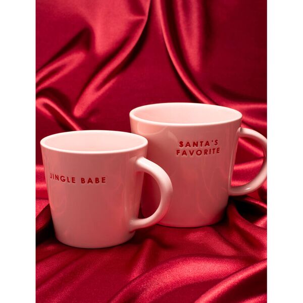 Tea cup santa's favorite 350ml, pink