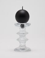 Velvet festivo candle 6cm, black