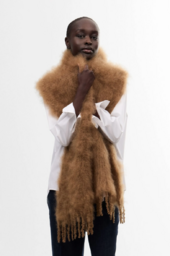 Aurora scarf 35x160, seepia