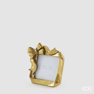 Photo frame with bow 15x15,5, dark gold