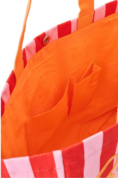Beach bag striped, bisous