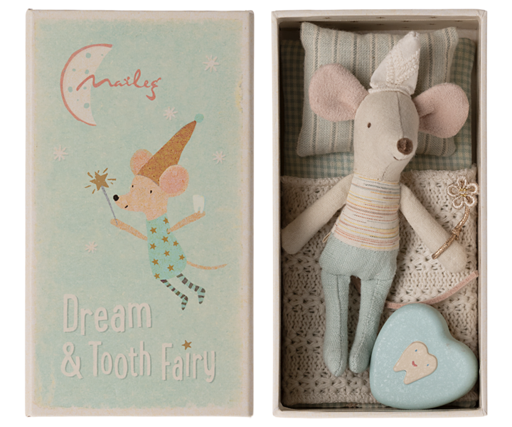 Tooth fairy mouse, little brother in matchbox
