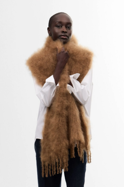 Aurora scarf 35x160, seepia