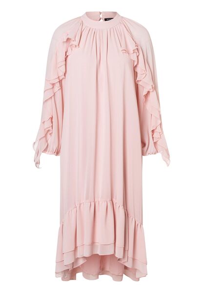 Dress with ruffles, rose