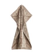 Monogram towel 50x70, taupe beige