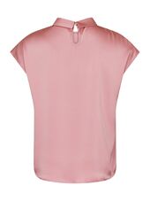 Fleur drapy satin blouse, light pink
