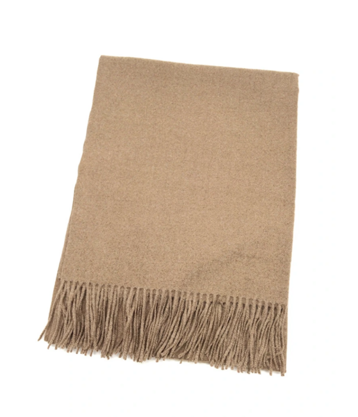 Scarf blended with cashmere, taupe