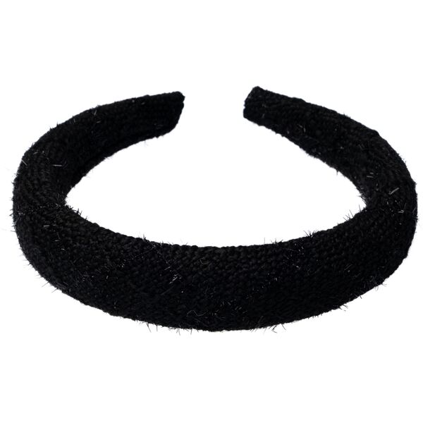 Tweed hair band broad, black