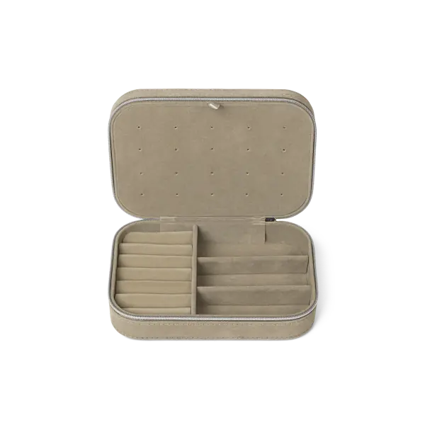 Z Q jewelry zip box, cobbelstone