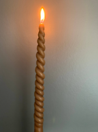 Kierrekynttilä 2kpl, tummanbeige