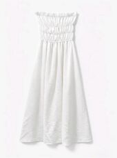 Viscose dress, white