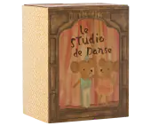 Ballet mice in dance studio, little sister and brother