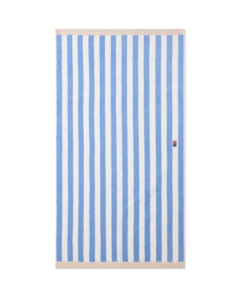 Block Striped Towel 70x130, Sky Blue/White