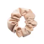 Velvet plain scrunchie, cool camel
