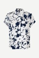 Majan shirt, flora blue