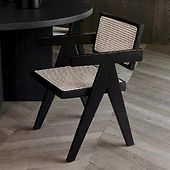 St. Moritz dining armchair, black