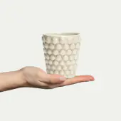 Bubbles mug 8cm, sand