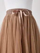 Aria tulle skirt, taupe