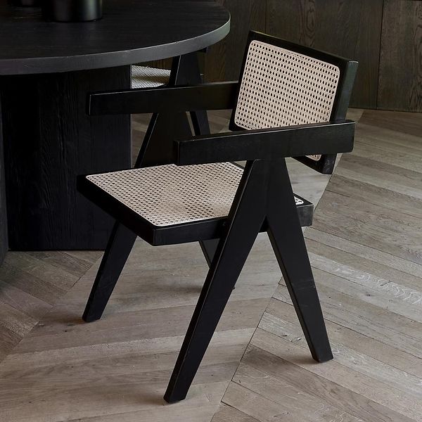 St. Moritz dining armchair, black
