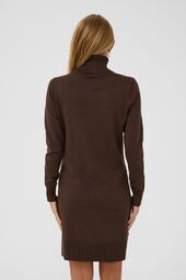 Mila rollneck dress, bracken melange/brown