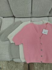 Neuletakki, luonnonvalkoinen