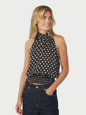 Jos dot top, black
