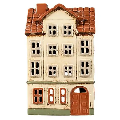 Ceramic house 18cm, cream