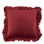 Aix pillowcase with frilled edge 45x45, cherry