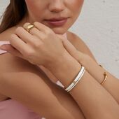 Poppy mini bangle, white gold
