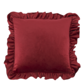 Aix pillowcase with frilled edge 45x45, cherry