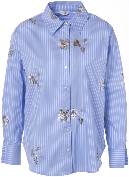 Leila blouse, stripes & sequins