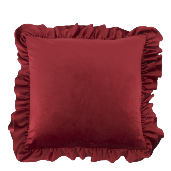 Aix pillowcase with frilled edge 45x45, cherry