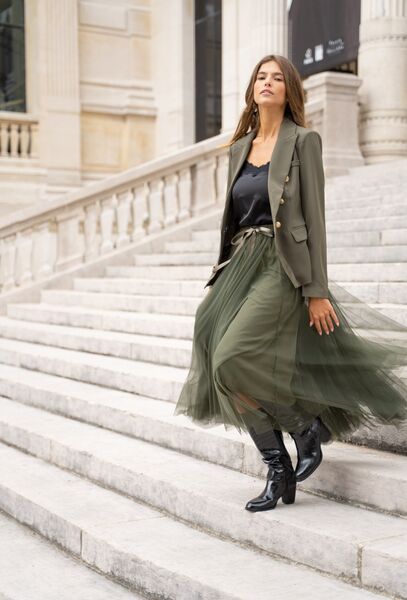 Aria tulle skirt, kaki