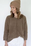 Estheme v-neck knit, taupe