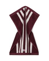 Striped terry towel 30x50, fig/snow white