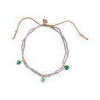 Honor aventurine gold bracelet