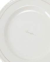 Porcelain dessert plate, white/beige