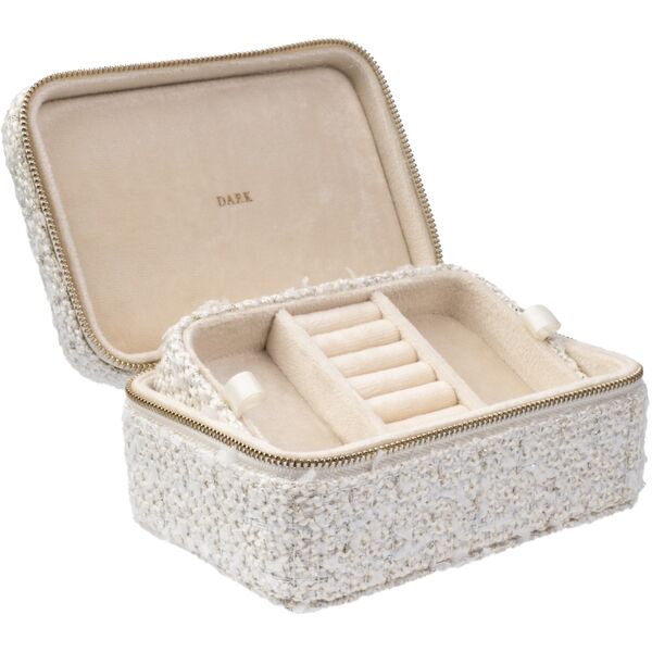 Tweed jewellery box, vanilla