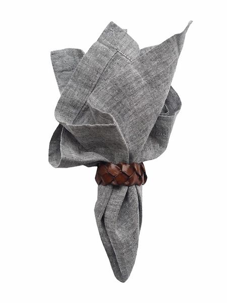 Sisilia linen napkin, dark grey melange