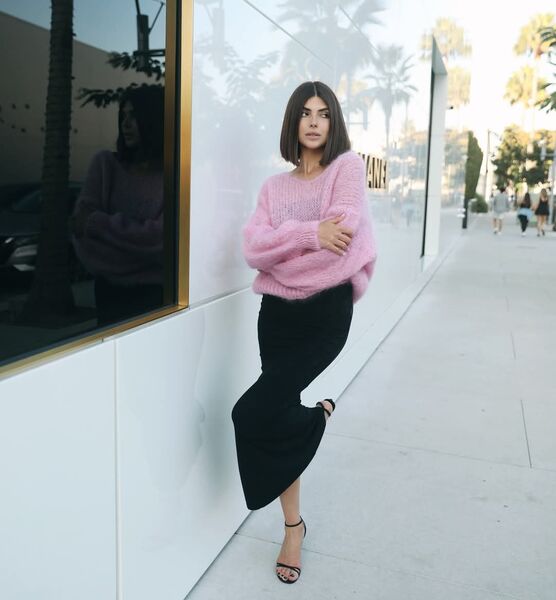 Milana mohair knit, soft berry